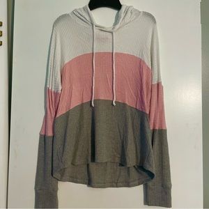 Pink Lily Long Sleeve Hooded Shirt